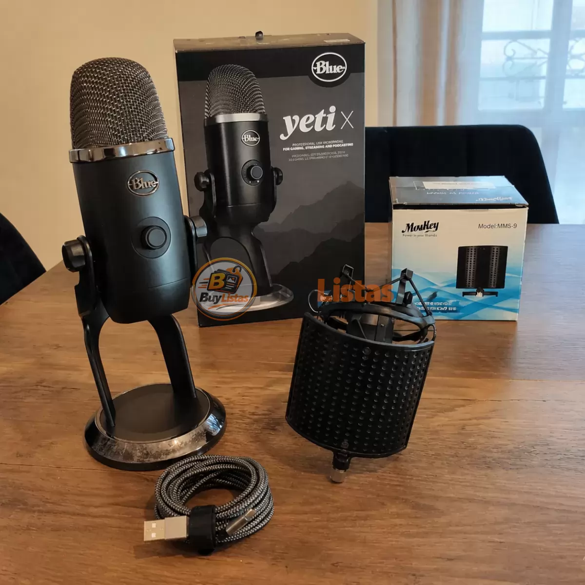 Blue Yeti X + Moukey MMS-9